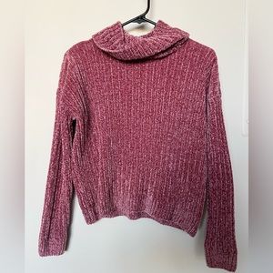 Large pink crop sweater